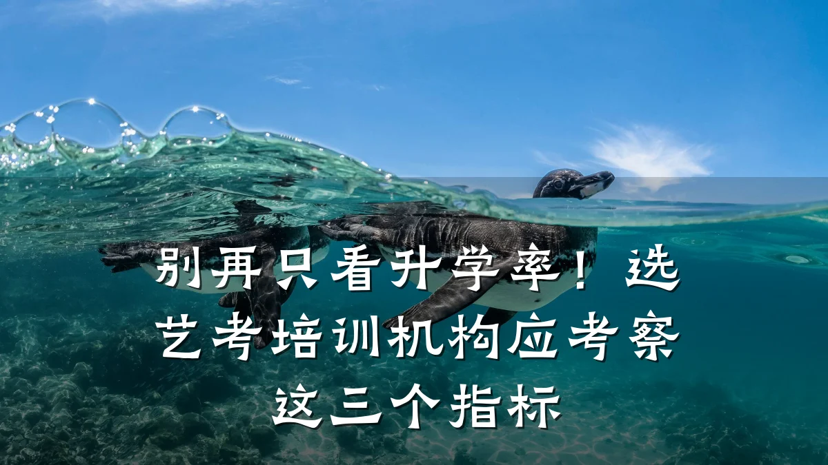 别再只看升学率！选艺考培训机构应考察这三个指标