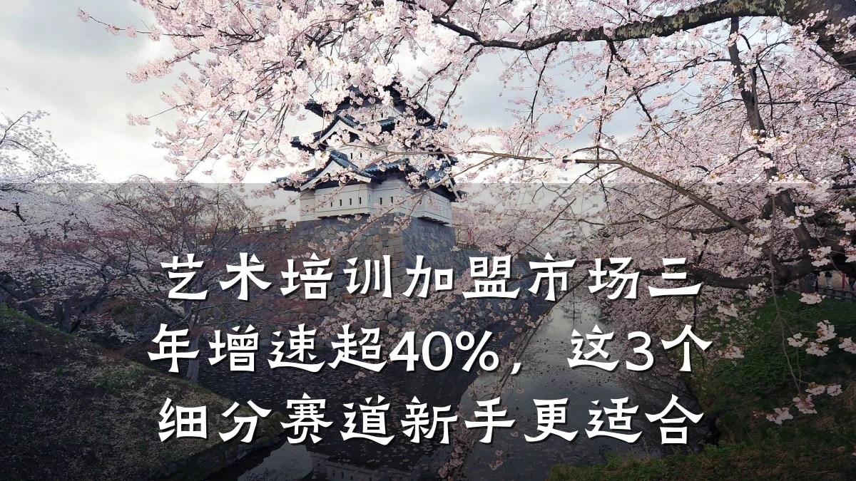 艺术培训加盟市场三年增速超40%，这3个细分赛道新手更适合