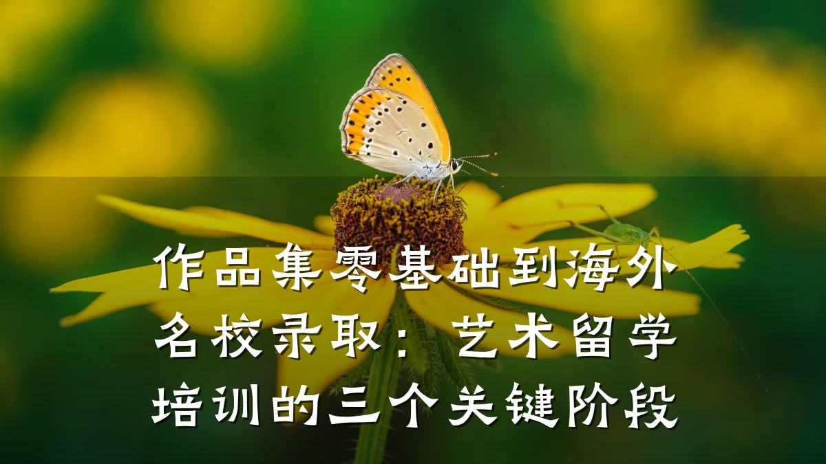 作品集零基础到海外名校录取：艺术留学培训的三个关键阶段