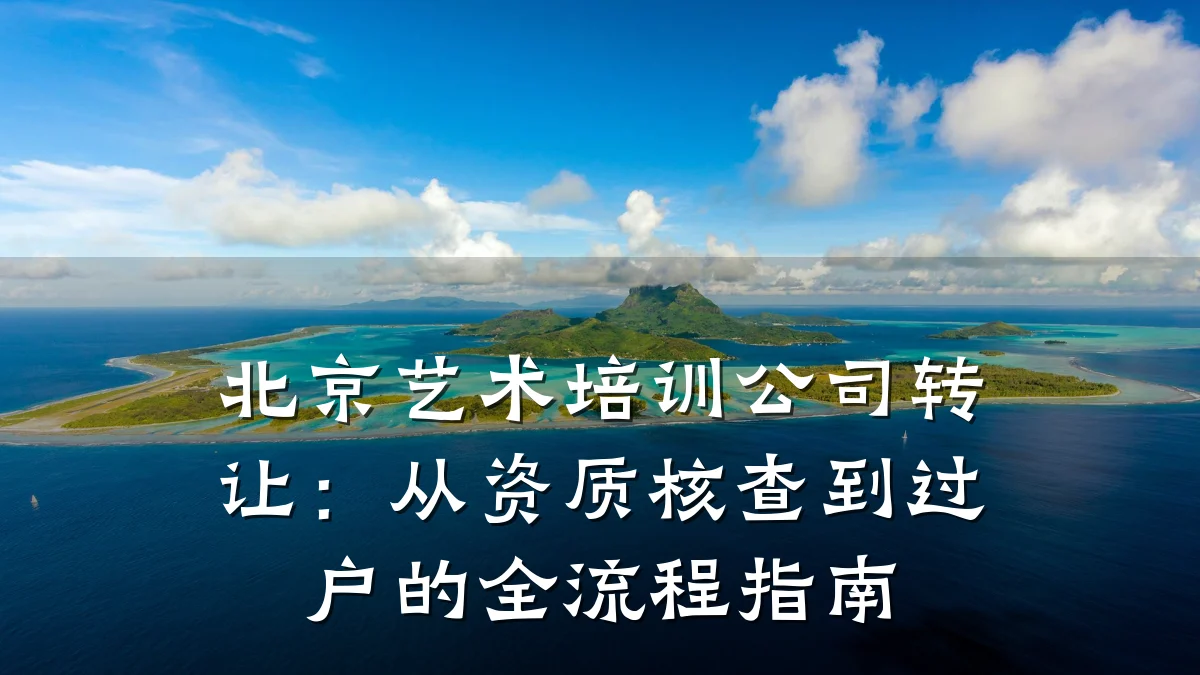 北京艺术培训公司转让：从资质核查到过户的全流程指南