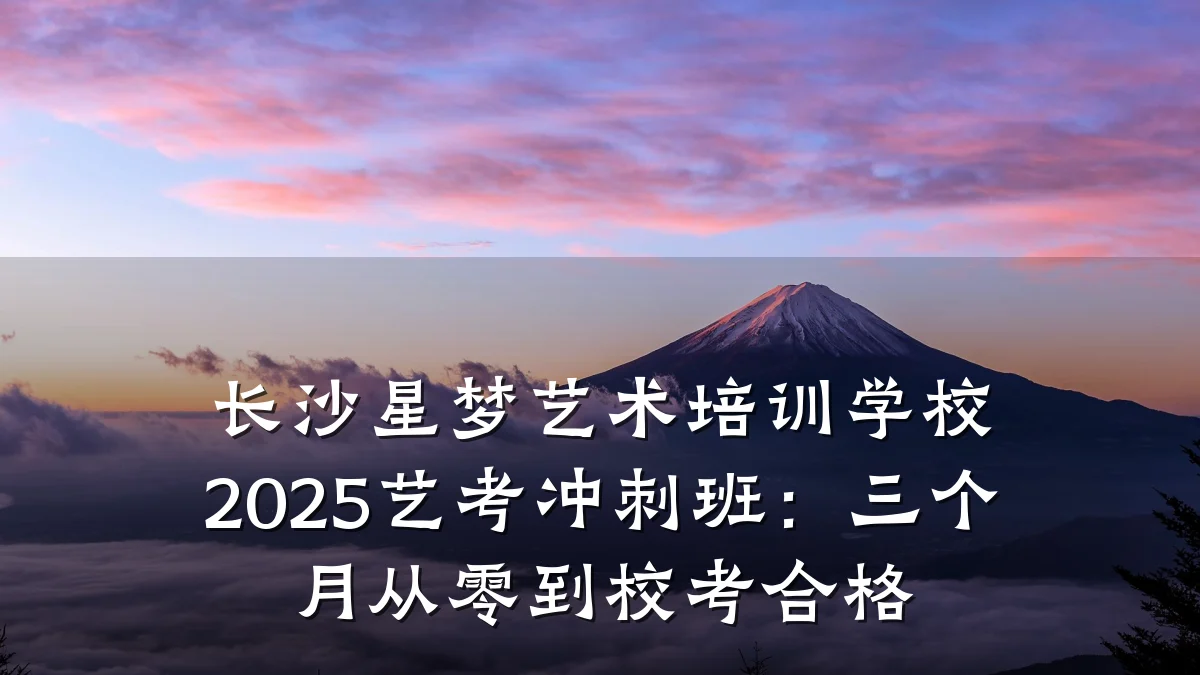 长沙星梦艺术培训学校2025艺考冲刺班：三个月从零到校考合格