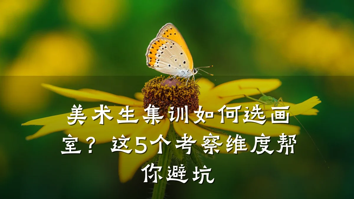 美术生集训如何选画室？这5个考察维度帮你避坑