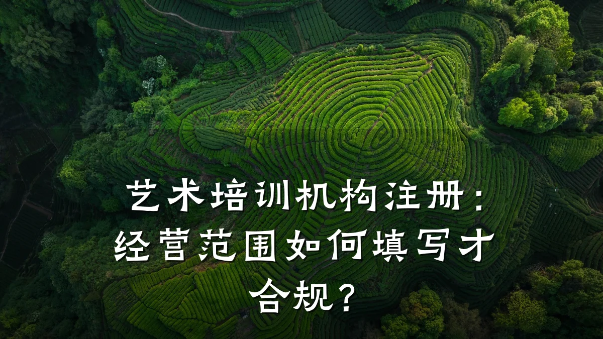艺术培训机构注册：经营范围如何填写才合规？