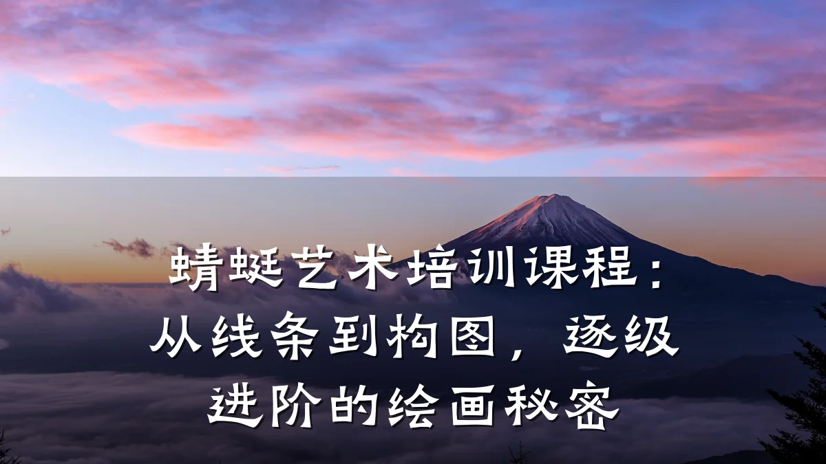 蜻蜓艺术培训课程：从线条到构图，逐级进阶的绘画秘密