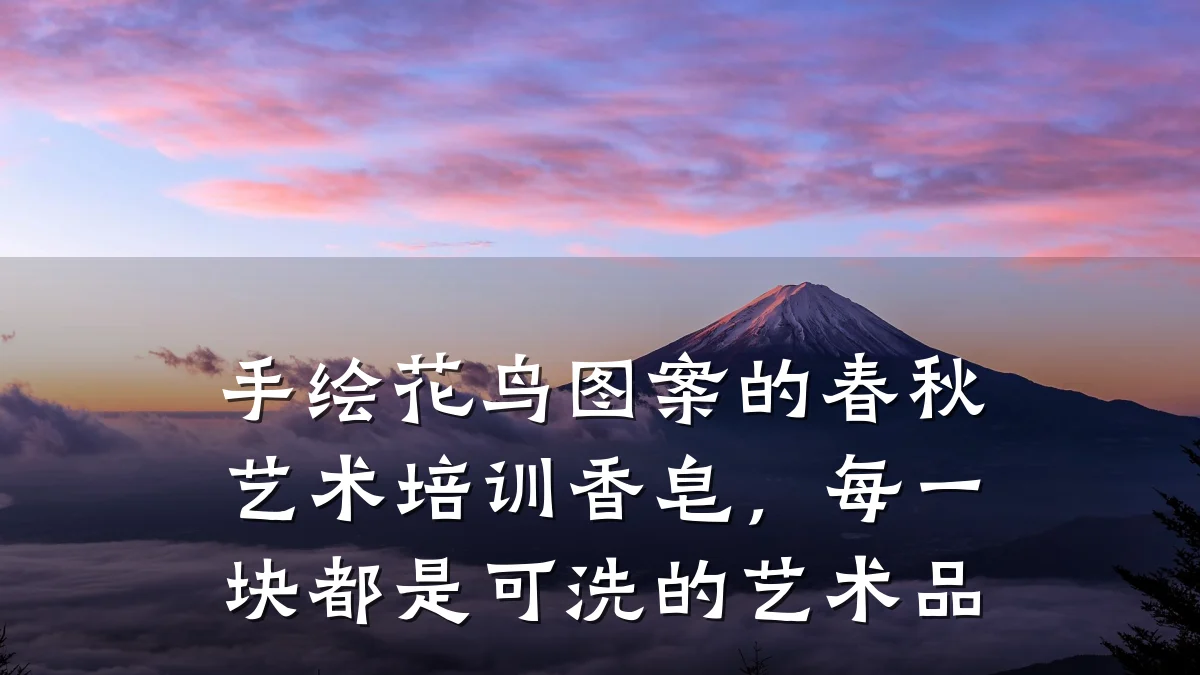 手绘花鸟图案的春秋艺术培训香皂，每一块都是可洗的艺术品