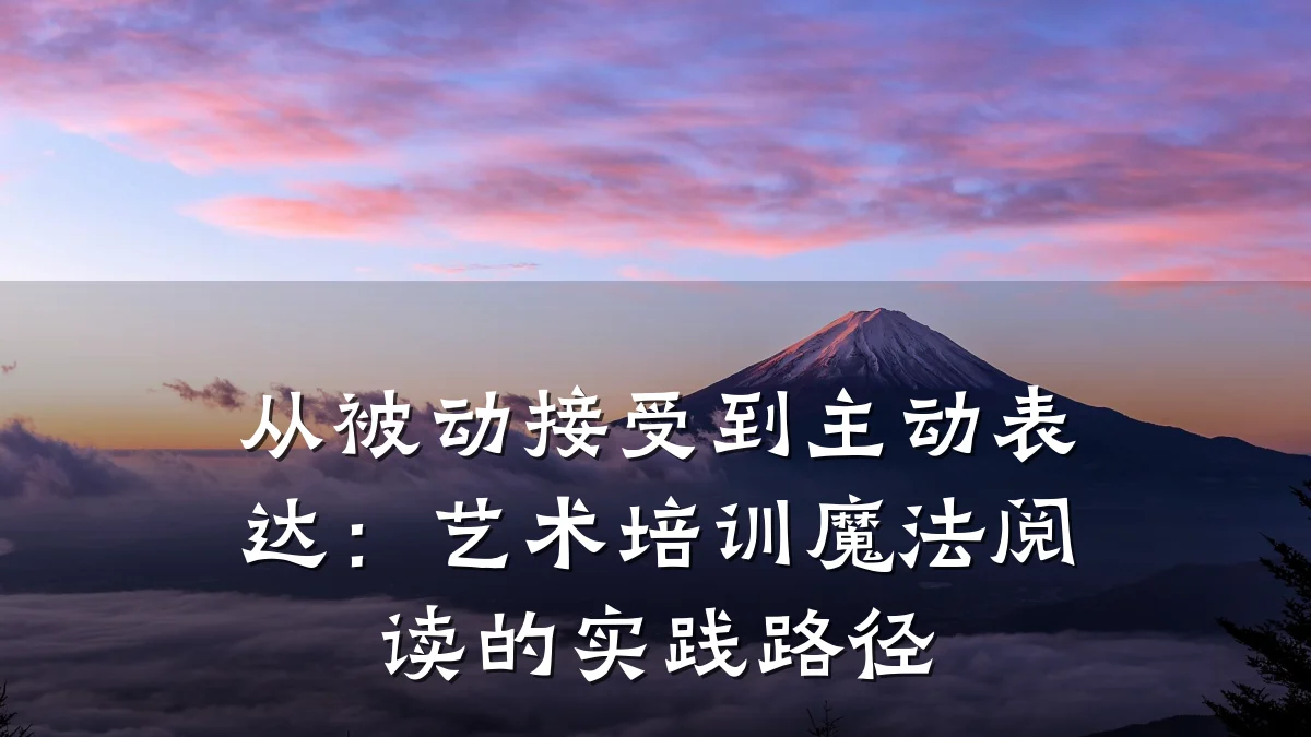 从被动接受到主动表达：艺术培训魔法阅读的实践路径