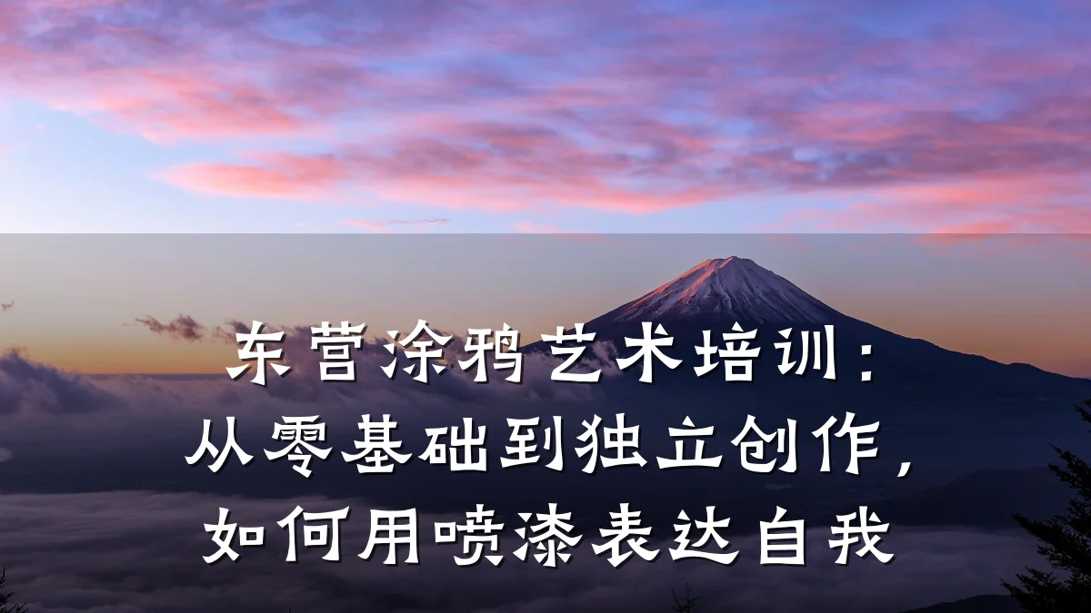 东营涂鸦艺术培训：从零基础到独立创作，如何用喷漆表达自我