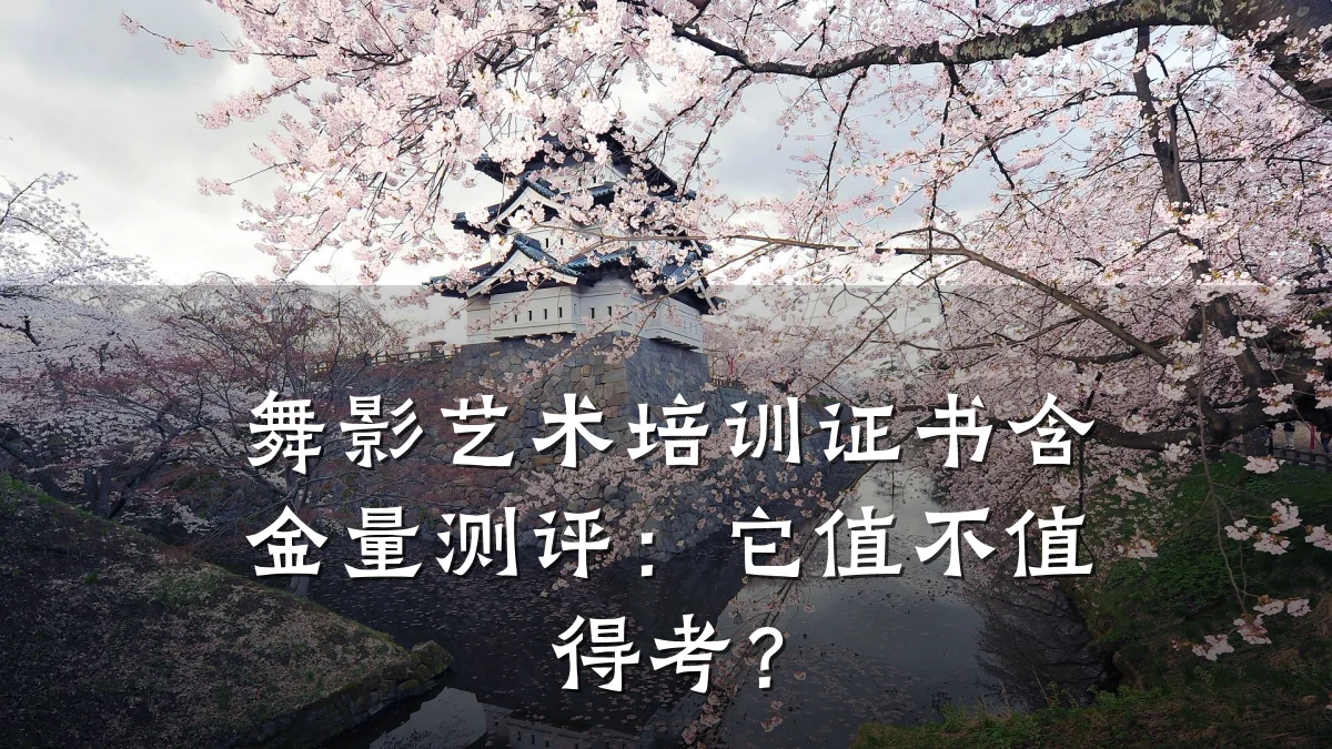 舞影艺术培训证书含金量测评：它值不值得考？