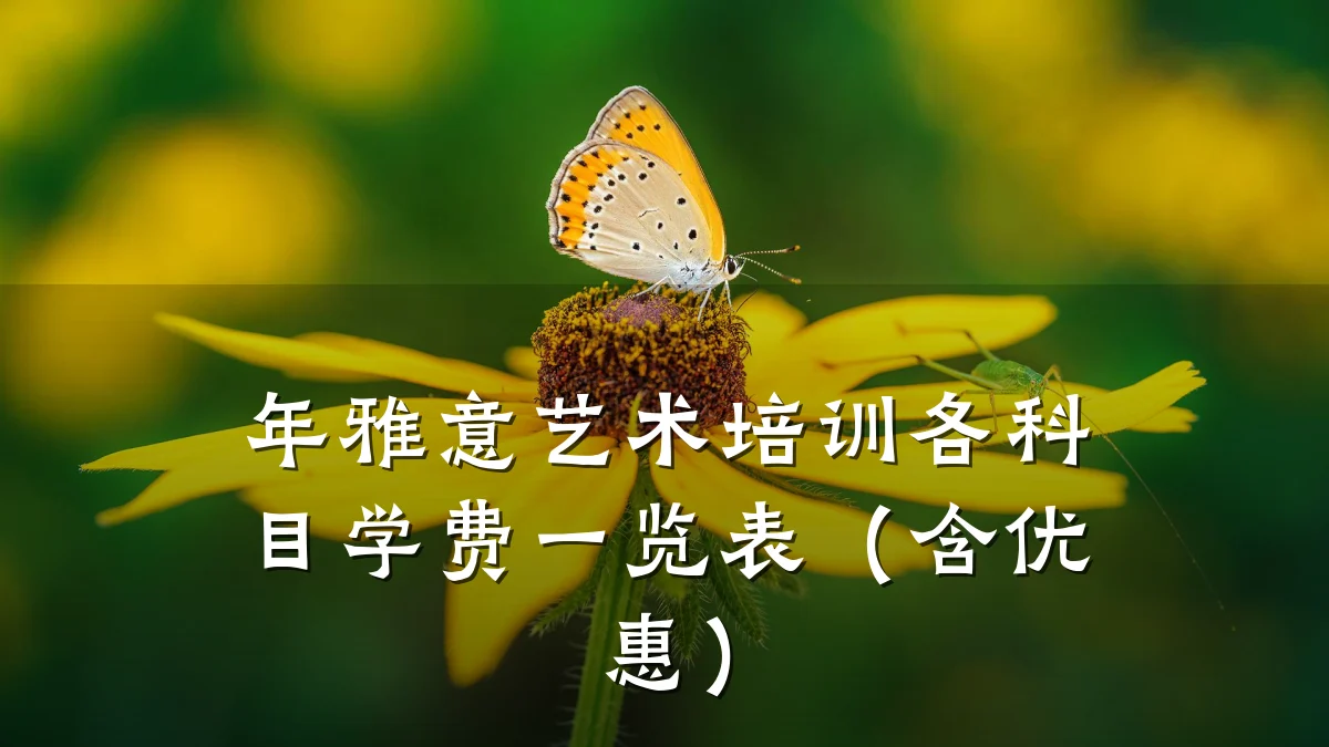 年雅意艺术培训各科目学费一览表（含优惠）