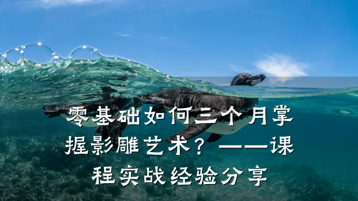 零基础如何三个月掌握影雕艺术？——课程实战经验分享