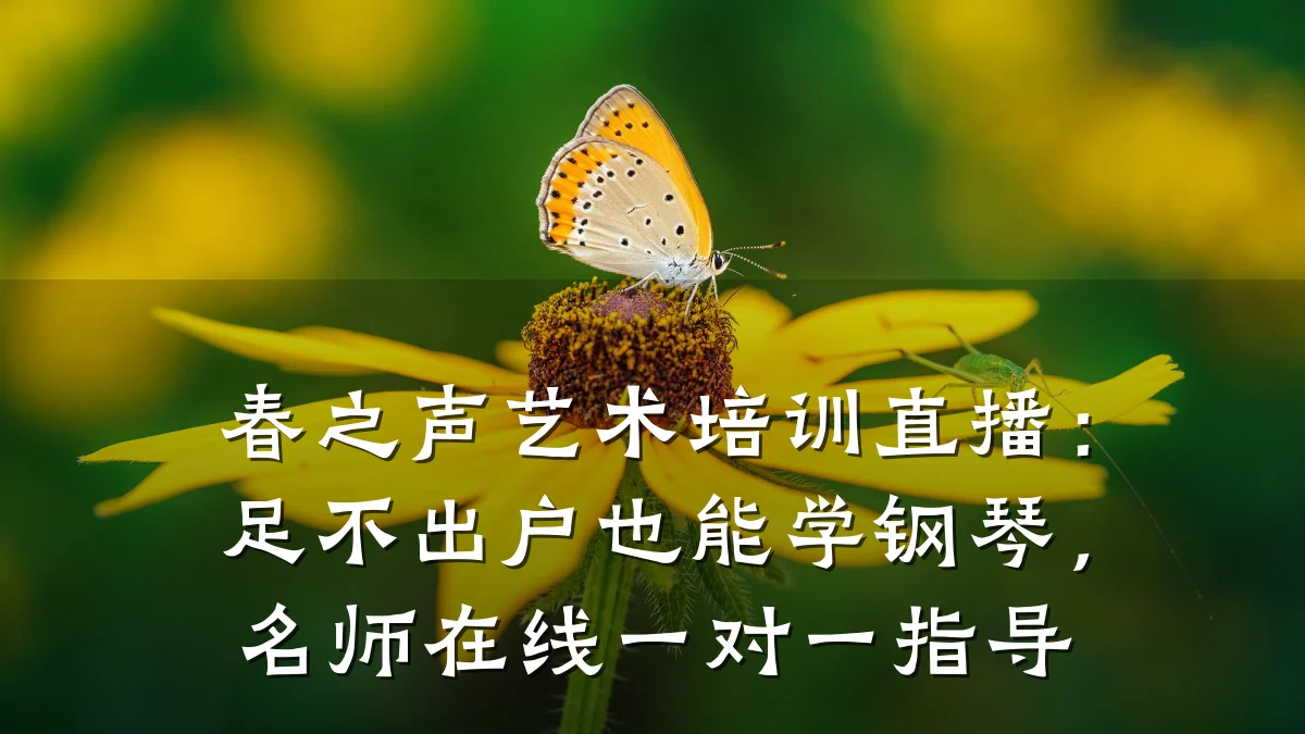 春之声艺术培训直播:足不出户也能学钢琴,名师在线一对一指导