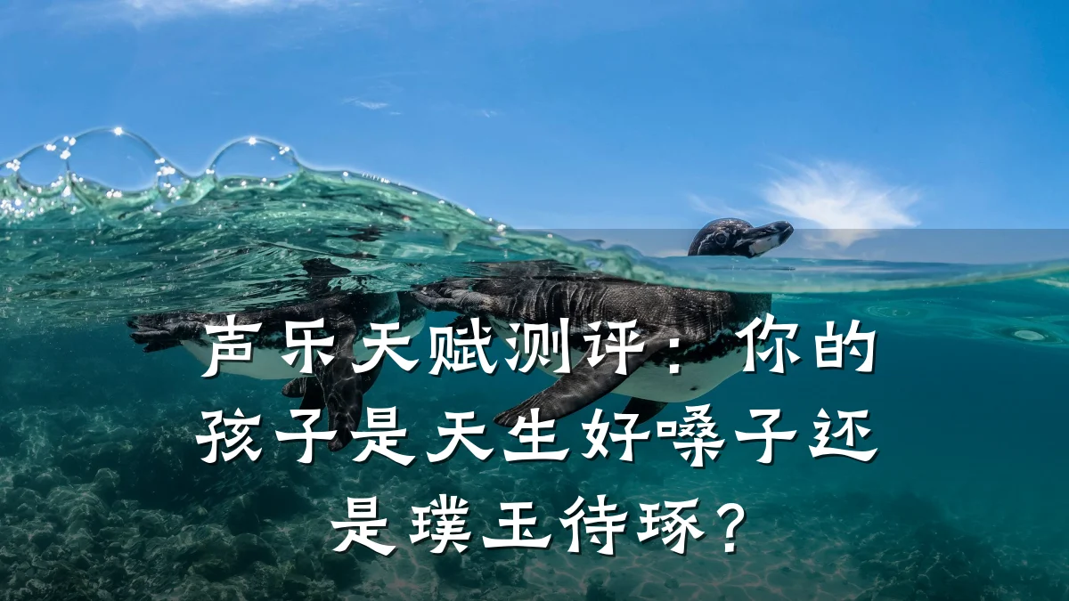 声乐天赋测评：你的孩子是天生好嗓子还是璞玉待琢？