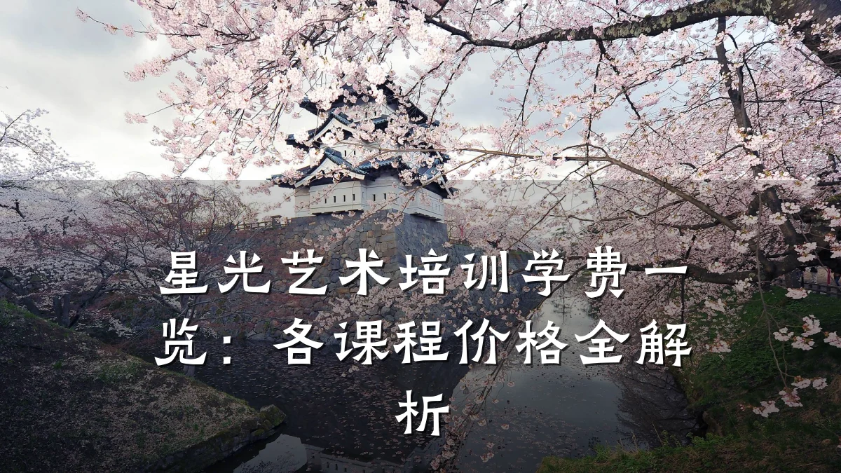 星光艺术培训学费一览：各课程价格全解析