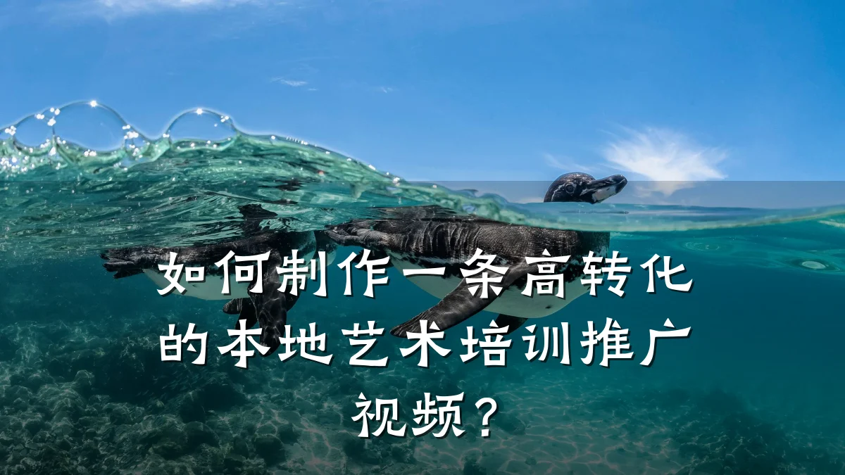 如何制作一条高转化的本地艺术培训推广视频？