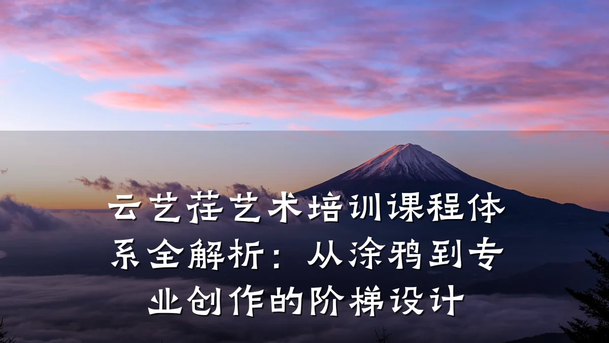 云艺荏艺术培训课程体系全解析：从涂鸦到专业创作的阶梯设计